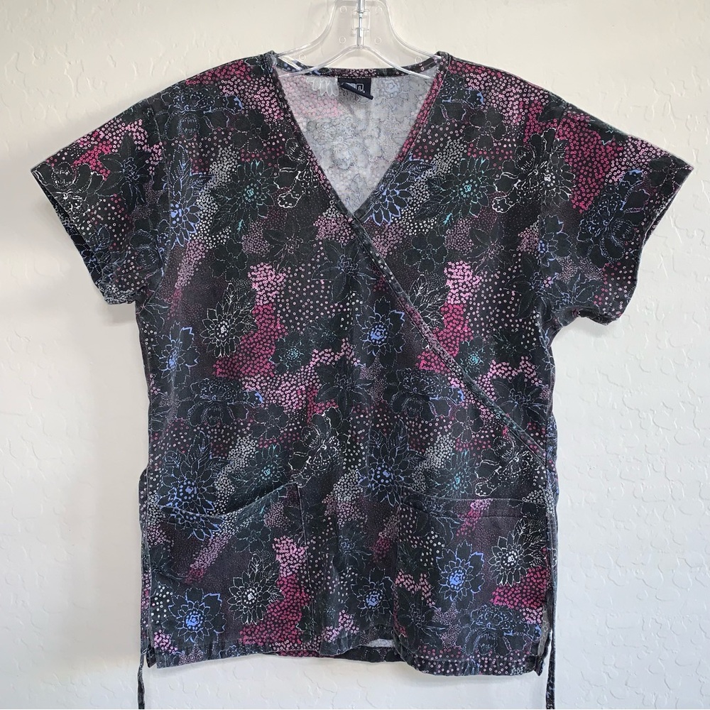Medgear Floral Scrubs Top